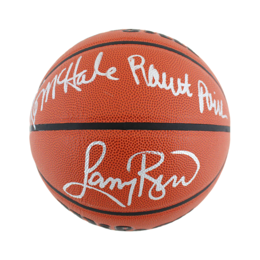 Larry Bird, Kevin McHale & Robert Parish Triple Signed Wilson Basketball with Beckett Witness